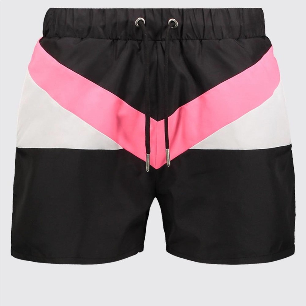 Colour Block Mid Length Swim Short
